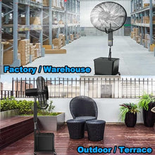 Outdoor Misting Fan Commercial Oscillating Fan for Patio, Portable Industrial Floor Pedestal Fan, Water Mist Cooling Spray Fan, with with 11 Gallon Tank, 3 Speeds ( Color : Adjustable , Size : 75cm(30
