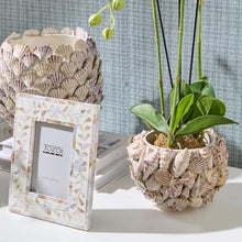 Two's Company Shell Hand Crafted Planter, 8.75-Inch, Ceramic, Natural
