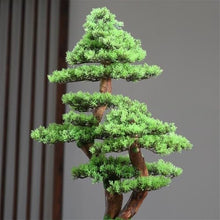 YXIANG56Q Fake Plants Simulation Welcome Pine Bonsai Ornaments Living Room Entrance Hotel Landscape Indoor Fake Potted Plants Bonsai Tree