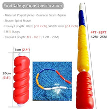 Swimming Pool Safety Rope with Floats, Pool Lane Divider Lines/ Floating Swim Pools Ropes 82 64 46 30 8 4 FT Long Buoy Cords for Indoor Outdoor Competition Centres, Bright Sturdy ( Color : Width 9cm (