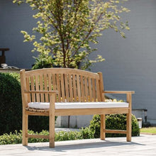 TITAN GREAT OUTDOORS Ash & Ember Solstice 5 FT Grade A Teak Outdoor Bench, Weather-Resistant Patio Bench with Bow Back Design, Contoured Seat, Porch & Garden Seating for 2