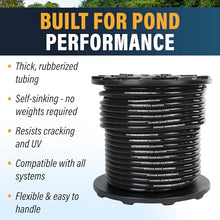 Outdoor Water Solutions Weighted Airline for Pond Aeration – 3/8" Inside Diameter | 500ft Spool | Self-Sinking Rubber Air Hose | Heavy-Duty, Flexible Tubing for Aerators & Diffusers