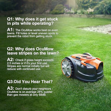 LawnMaster OcuMow Perimeter Wire Free Robot Lawn Mower Cuts Small Lawns 1000-2000 Square Feet with Optical Navigation, Obstacle Avoidance, Low Noise and No Go Functiont