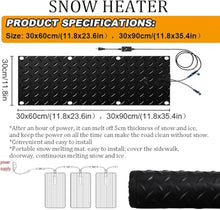 ZRUTIMI Heated Snow melt pad Snow melt and ice pad with Power Cord in Winter Outdoor Heated Driveway pad Stairs, Steps, doorways, Sidewalks, garages, Decks(4Pcs,10x48in/(25.4x120cm))