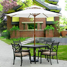 RWGOVLU Sun Parasol Umbrella Garden Parasols 2.7M Circle Patio with Winding Crank - Sun Shade Umbrella for Outdoor, Garden, Beach, Pool