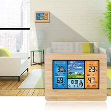 Weather Station Wireless Indoor Outdoor Weather Stations with Atomic Clock, Color Large Display Hygrometer Temperature and Humidity Monitor with Calendar and Remote Sensors (Color : A) (B)