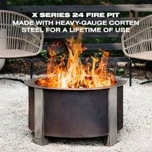 Breeo Smokeless Fire Pit Grilling Bundle - X Series 24 Corten, 27.5 in