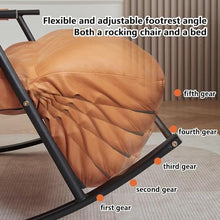 SFYCLEB Sofa Indoor Double Sofa Lounger with Cushion,Breathable Bedroom Rocking Chair,Outdoor Garden Recliner with Armrests, Camping Rocking Chair