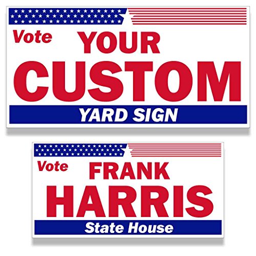 VictoryStore Custom Political Yard Sign 2-Sided Print with Stakes Corrugated Plastic 18x24 Political_10