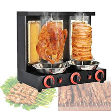 LwiftGal Commercial Gas Barbecue Grill, Vertical Rotisserie Machine, Rotisserie Oven, Chicken Rotisserie Machine, Heating Evenly, Removable for Cleaning, for Restaurant,Black-L