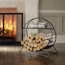 WXPWAMZ Round Firewood Rack, Heavy Duty Steel Frame Log Rack, Indoor/Outdoor Wood Rack for Firewood/Log/Lumber/Kindling
