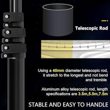 WANGYYDS Telescopic Cleaning Brush Rod for Solar Panel, Solar Cleaning Brush with Double Head, Cleaning Device for Photovoltaic Systems, Strong Cleaning Power and Long Range,3.5m-MainsElectricity