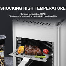 YXCUSAM Electric Steak Broiler, Electric Steak Machine, 800℃ Commercial Steak Grill, Adjustable Time Temperature, for Restaurants, Kitchens