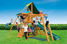 Best in Backyards Dreamscape Cedar Wood Swing Set Jungle Gym Green & Yellow Components