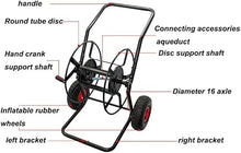 JTYMZYY hosepipes for Garden on Reel Large Garden Hose Reel Cart, Heavy Duty Steel Hose Reel, 2-Wheel Design, Outside Water Pipe Rack for Planting Agricultural Irrigation Water Pipe Rack Winding Tool