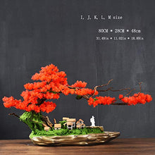 YXIANG56Q Fake Plants Simulation Bonsai Welcome Pine Ornaments Office Living Room Porch Decoration Crafts Opening Gift Plant Bonsai Tree(K)