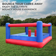 SUNNY & FUN Inflatable Bounce House 12x10.5 Feet with Air Blower Blue/Red