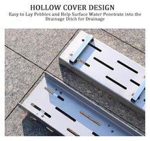 Stainless Steel Trench Drain Kit - Rectangular Linear Shower Drain with Grate for Indoor and Outdoor Use(100x11x20cm)
