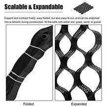 AMHUKIP HDPE Geogrid Stabilizer for Driveways & Slopes - 4" Height, 6.5ft-20ft Wide, Heavy-Duty Erosion Control Solution(5m x 5m (16.5ft x 16.5ft))