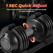 Roinoim 5-in-1 Adjustable Dumbbells Set 52LB Pair