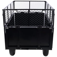 Neojoyoenix ATV Trailer Steel Dump Cart, 750lbs 22 Cubic Feet Utility Trailer Lawn Garden Trailer with Heavy Duty Tow Behind Carts and Removable Sides for Tractors, ATV, UTV, Lawn Mowers