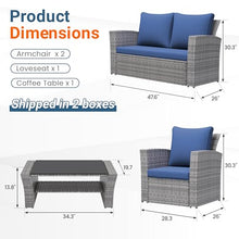 Wisteria Lane 4 Piece Outdoor Wicker Patio Furniture Set for All Weather