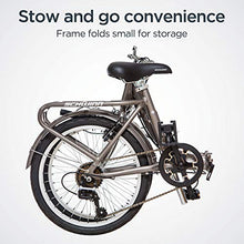 Schwinn Loop Adult Folding Bike 20-inch 7-Speed Drivetrain Titanium