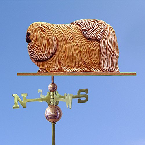 Pekingese Hand Carved & Painted Weathervane Sable 22 Inch