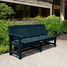 Sequoia Professional Commercial Grade Exeter Garden Bench, 6ft, Federal Blue