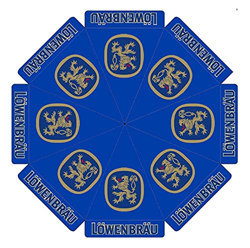 LOWENBRAU MANCHEN 9 Foot Beer Patio Umbrella Market Style Blue