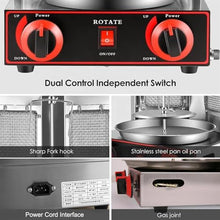 Eastnmythet Doner Kebab Machine Gas Kebab Grill Vertical Broiler Gyro Meat Rotisserie with 2 Burners, Countertop Rotisserie Grill Kebab