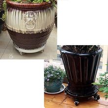 QUANGJN Heavy Duty Plant Caddy with Industrial Grade Pu Caster Wheels, Load Bearing 440Ib,Round Large Rolling Plant Stand Dolly with Aluminum Edge,for Moving Potte,White-43cm/17in