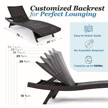 IDZO Katalina Chaise Lounge Set of 2, 500lbs, UV Wicker, Reclining Backrest