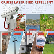 ALSUP Bird Scarer 360° Rotation, Heavy Rainproof Auto-Cruise, Adjustable Trajectory Outdoor Bird Deterrent for Farm Orchard Industrial Use B