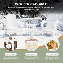 WestinTrends Dylan Outdoor Adirondack Chair with Ottoman and Side Table 5-Piece Set White
