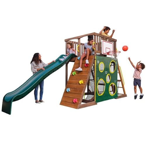 KidKraft All-in-One Sports Adventure Wooden Playset Brown