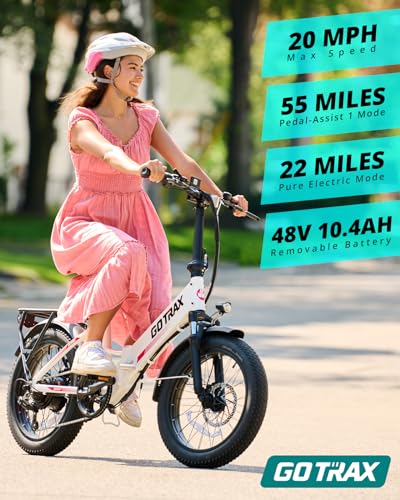 Gotrax R2 20" Folding Electric Bike White