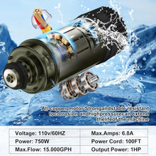 Pond Fountain Aerator with Lights, 1 HP with Dynamic RGB Lighting, Adjustable Modes, Digital Timer, for Large Ponds, Lakes & Outdoor Water Features, 15,000 GPH, 750W 110V, 100FT Cord