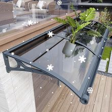 Outdoor Patio Awning Canopy for Door Entrance Aluminum Alloy Front Door Canopy with Polycarbonate Hollow Sheet for UV Rain Snow Protection Patio Sun Shelter Size W150xL360cm