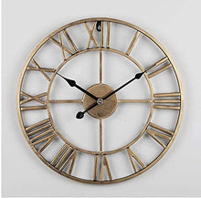 Weatherproof Outdoor Wall Clock, Retro Garden Wall Clocks Iron Garden Ornaments Outdoor, Roman Numeral Precise Timing
