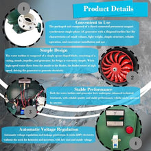 OLONETO 5KW Single‑Phase Micro Hydroelectric Generator – Auto Voltage Stabilizer & Leakage Protection, 110/220V 50 Hz, 15–40 m Head, Copper Wire With Clip Garden Light(110v)