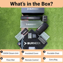 Burneek Home Sauna - Portable Sauna for Home - Steam Saunas for Home with 1600W Steam Unit - Heats to 150°F- Insulated Cover, Portable Chair, Floor Mat, Remote Control, & Carry Bag, Indoor Sauna