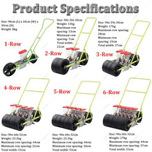 DOZPAL Manual Vegetable Seeders for Parsley, Cabbage, Radish & More, 3/4/5/6 Row Farmer Hand Push A Precision Seeder, Adjustable Row Spacing/Plant Spacing/Depth 5Row