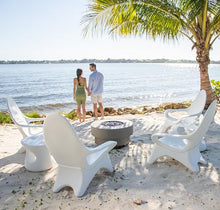 REZVANI FURNITURE STUDIO Tenjam Woosah Chair Set of Two Pool Lounge Chairs White Granite