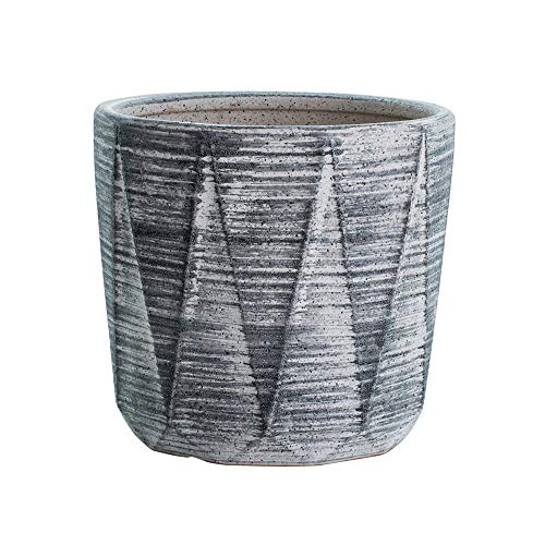 Flower pots Ceramic Plant Pot Extra Large with Tray Flower Pot Planter Creative Multilateral Matte Surface Round Garden Plant Pot Indoor Outdoor Plant Container Floor-to-ceiling Household Flowe (One