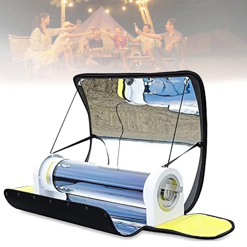 XIVUIFOI Portable Solar Oven Cooker, Foldable 4.5L Camping Stove with Thermometer, Ideal for Outdoor Cooking, Family BBQ,Sun Cooker for Campers