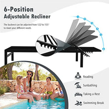 TEOYETTSF 2 Piece Recliner Chair Aluminium Adjustable Black