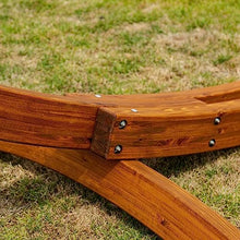 Hatteras Hammocks Canyon Brown Deluxe Roman Arc Cypress 15 ft. Hammock Stand, Southern Cypress Wood, Rust Resistant Hardware, Handcrafted in The Carolinas, 450 Pound Weight Capacity