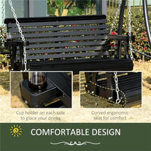 Heavy Duty Swing Chair Bench with Hanging Chains, Hanging Bench Tree Swing,2-seat Swing Chair Bench Porch Swing Chair Outdoor Patio Porch Swing Seat, Hanging Swing Seat Hanging Tree Swing for Garden
