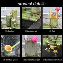 GenSDH Solar Water Fountain for The Garden Solar Powered Bamboo Pipe Flowing Water Decoration, Pumping Truck, Landscape Without Plug-in, Landscape Stone Crafts, 100Cm/39.4 in,90cm/35.4 in